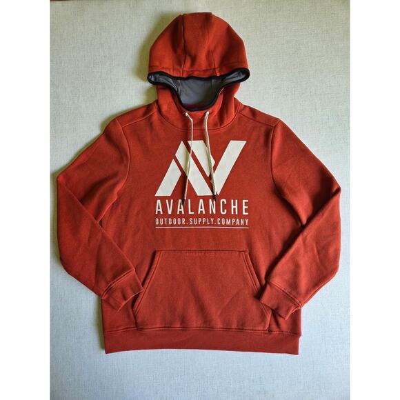 Avalanche Outdoor Supply Hoodie Rust Orange Men’s L Pullover Sweatshirt - Picture 1 of 10